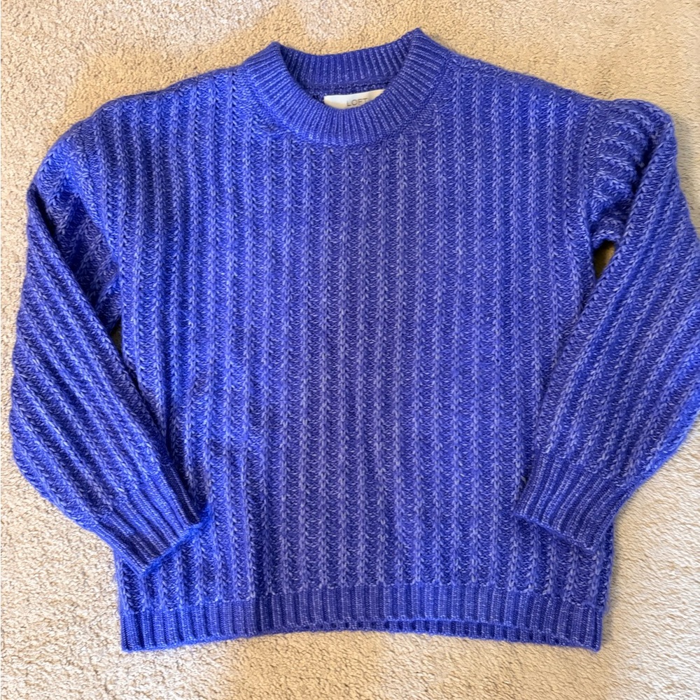 Cozy purple Crewneck Knit Sweater